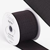 Eleganza Wired Edge Burlap 63mm x 10m Black No.20 - Ribbons
